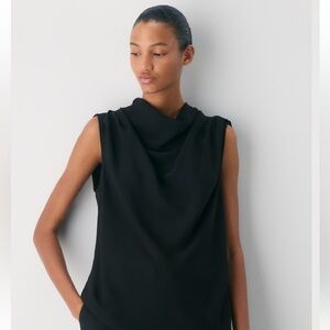 Aritzia Babaton Mockneck Sleeveless Blouse